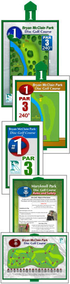 Disc Golf Course signs by John Houck