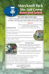 Rules and Safety Sign with Scenic Photo style